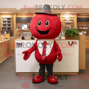 Red Cherry mascot costume...