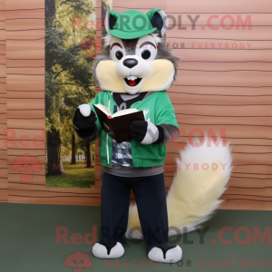 Olive Skunk mascot costume...