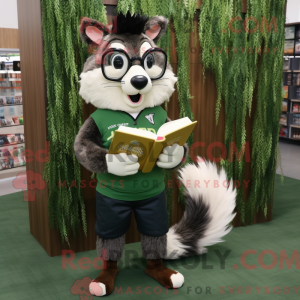 Oliven Skunk maskot kostume...