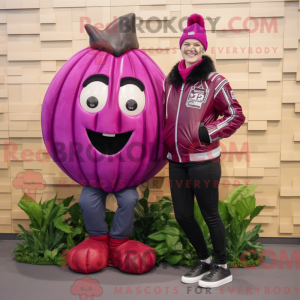 Magenta Beet mascot costume...