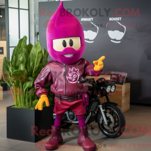 Magenta Beet maskot kostume...