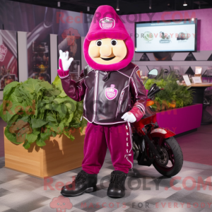 Magenta Beet mascot costume...
