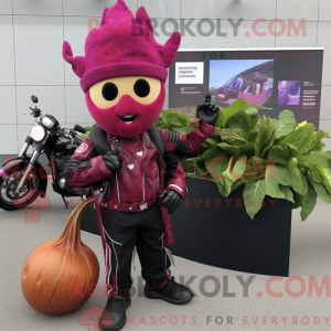 Magenta Beet maskot kostume...