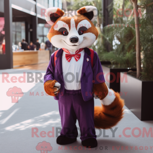 Lilla rød panda maskot...