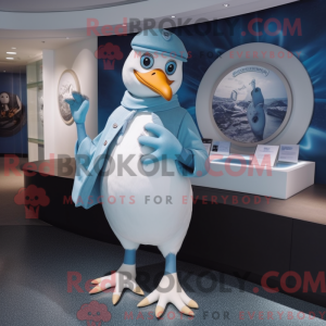 Blue Seagull maskot drakt...