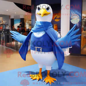 Blue Seagull maskot drakt...