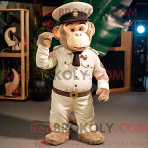 Cream Monkey maskot kostume...