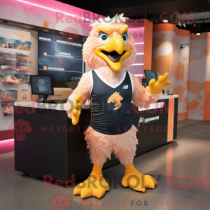 Peach Eagle mascot costume...