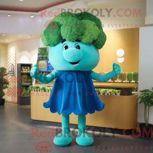 Cyan Broccoli maskot...