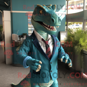 Blågrøn Allosaurus...