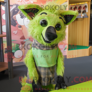 Lime Green Hyena mascotte...