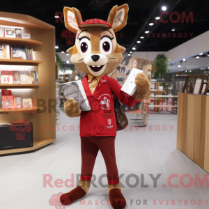 Red Deer mascot costume...