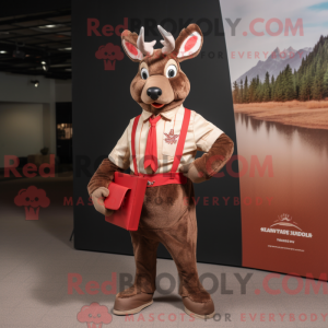 Red Deer mascot costume...