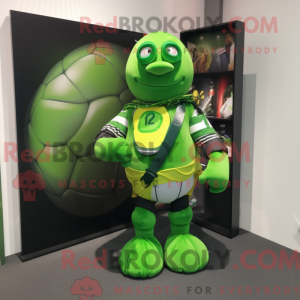 Lime Green Grenade mascot...