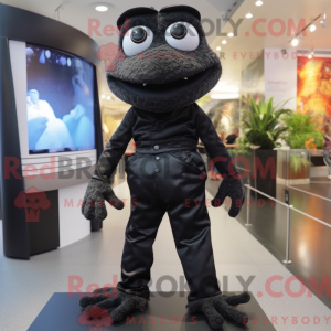 Black Frog maskot drakt...