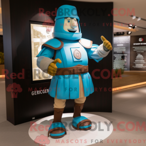 Cyan Swiss Guard maskotka z...