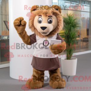 Brown Tamer Lion mascot...