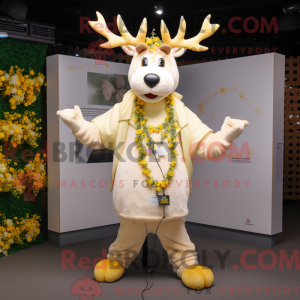 Cream Elk mascot costume...