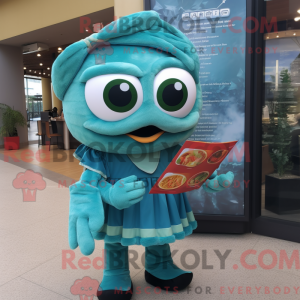 Teal Fish Tacos mascot...