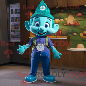 Turquoise Elf mascot...