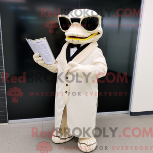 Creme Python maskot kostume...
