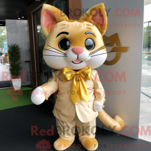 Gold Cat maskot...
