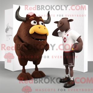 Brown Bull-maskotdraktfigur...