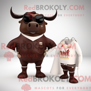 Brown Bull maskot kostume...