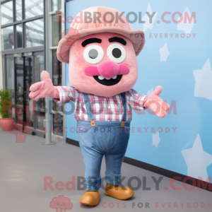 Pink Hamburger mascot...