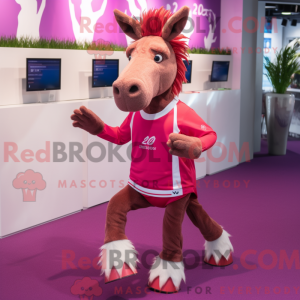 Magenta Donkey mascot...