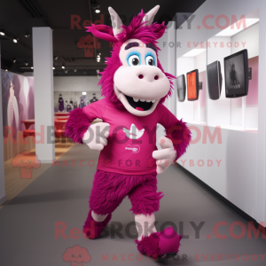 Magenta Donkey mascot...