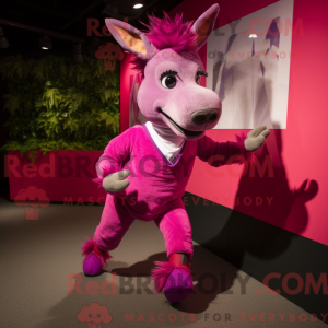 Magenta Donkey mascot...