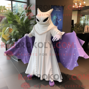 Lavendel Manta Ray maskot...