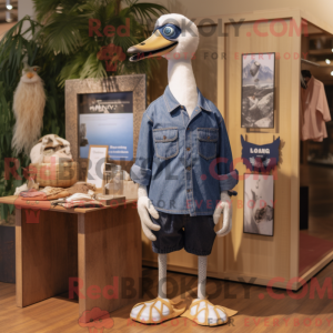 Navy Swan maskotdraktfigur...