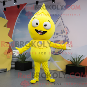 Lemon Yellow Acrobat mascot...