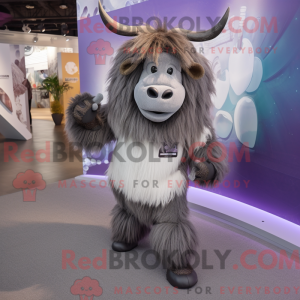 Disfraz de mascota Yak gris...