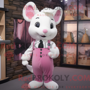Pink Hermelin maskot...