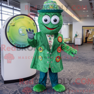 Personaggio mascotte verde...