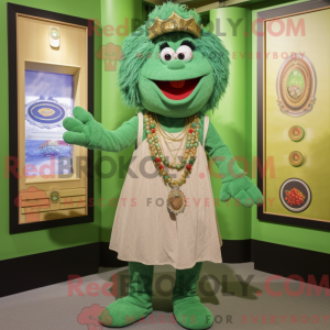 Personaggio mascotte verde...