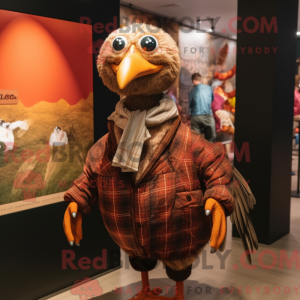 Brown Turkey mascot costume...