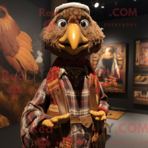 Brown Turkey mascot costume...