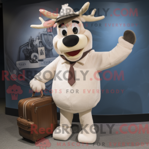 Cream Reindeer mascot...