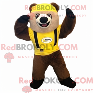 Yellow Sloth Bear mascot...