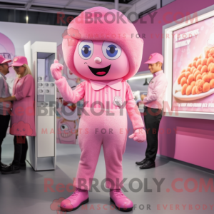 Pink Candy mascot costume...