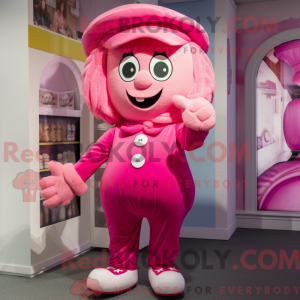Pink Candy mascot costume...