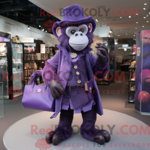 Purple Chimpanzee mascot...