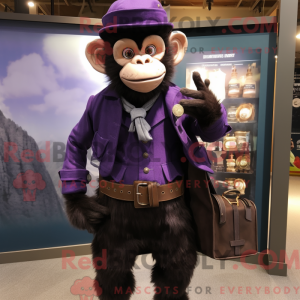 Purple Chimpanzee mascot...