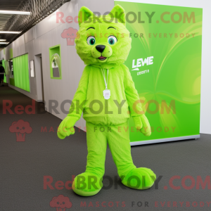 Lime Green Lynx maskot...