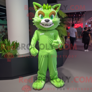 Lime Green Lynx mascot...