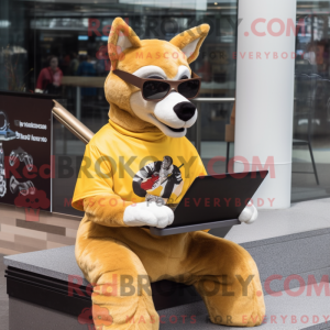 Costume mascotte de Gold...